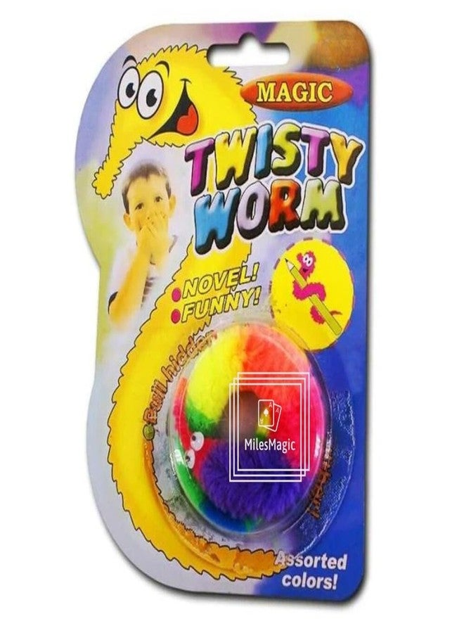 مايلز ماجيك خدعة الدودة الملتوية من مايلز ماجيك للأطفال من عمر 3 سنوات فما فوق | خيط غير مرئي يتحكم في ديدان متحركة مضحكة على خيط غير مرئي، خدعة سحرية عن قرب | قطعة واحدة متعددة الألوان - Image 2